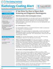 Radiology Coding Alert Magazine Subscription